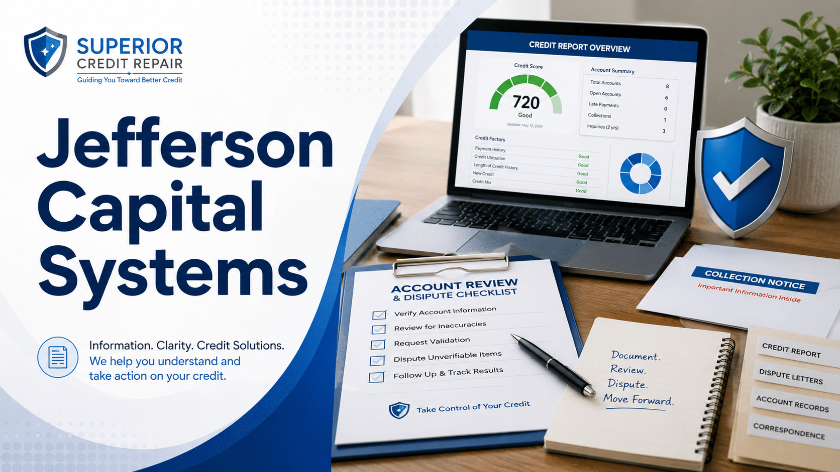 Credit repair planning and dispute documentation for Covington, Louisiana